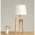 Refreshing Indoor Table lamp with three wooden legs